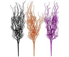 AVA Happy Halloween Trick or Treat Dekorative Wandschilder Halloween Dekoration 3 Glittery Branches