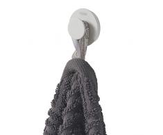 Tiger Urban Haken, Handtuchhaken zum Kleben, Farbe: Weiß, mit austauschbaren Dekor-Ringen zur individuellen Gestaltung