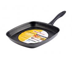 Megafesa Glass - Bräter quadratisch, Durchmesser 28 cm, Farbe schwarz Glas