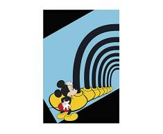 Disney Wandbild von Komar | Mickey Mouse Foot Tunnel | Kinderzimmer, Babyzimmer, Dekoration, Kunstdruck | Größe 50x70cm (Breite x Höhe) | ohne Rahmen | WB034-50x70