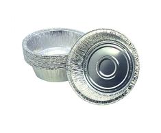 enlynn 12,7 cm Rund Einweg Aluminiumfolie (300 ml), Mini Größe Käse Kuchen Form, Pie/Tart Backformen, 60 Stück 5