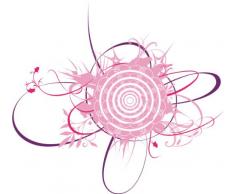 Indigos 4051719738421 Wandtattoo MF241 Tribal Kreise Retro Blumen Pflanzen 60 x 54 cm