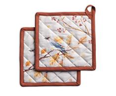 Maison dHermine Topflappen, 100% Baumwolle, 20,3 x 20,3 cm, 2 Stück