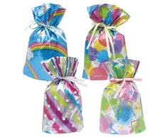 Geschenk Mate 21012–4 4-teilig Geschenktaschen mit Kordel, groß, Celebration Sortiment