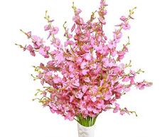 Greentime Künstliche Orchideen für Hochzeit, Büro, Party, Hotel, Homestay, Hof, Garten, Restaurant, Terrasse, Festliche Einrichtung, Blumengesteck 10 Stück, Rosa