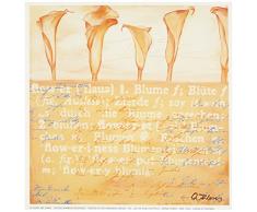 Eurographics ANF1526 Anna Flores, Callas in Natural 18 x 18 cm, Hochwertiger Kunstdruck - Blumen