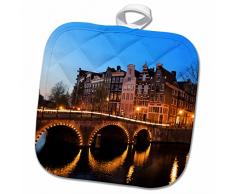 3dRose Topflappen, weiß, 20,3 x 20,3 cm