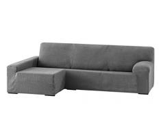 Eysa Dorian elastisch Sofa überwurf Chaise Longue Links, frontalsicht, Chenille, 6-grau, 43 x 17 x 37 cm