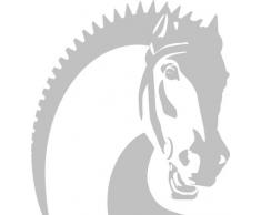 INDIGOS 4051095054238 Wandtattoo w613 Pferd Wandaufkleber in 3 Größen, 120 x 66 cm, silber