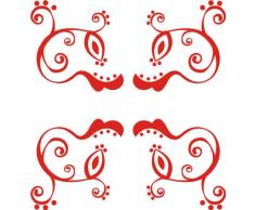 INDIGOS 4051095047803 Wandtattoo w421 Pflanze Blume 120 x 112 cm, gelb