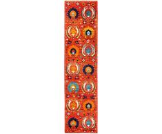 Solo Rugs Suzani Handgeknüpfter Läufer Suzani 2 7 x 10 7 rot