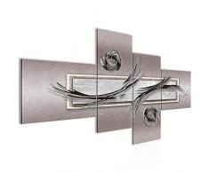 Bilder Abstrakt Wandbild 200 x 100 cm Vlies - Leinwand Bild XXL Format Wandbilder Wohnzimmer Wohnung Deko Kunstdrucke Rosa 4 Teilig - MADE IN GERMANY - Fertig zum Aufhängen 104741a