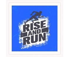 Bauchnabel-Ticks, Läufer, 17,8 x 17,8 cm, tolles Läufer-Geschenk, ideal für Frauen oder Männer, Sportler, Geschenkidee für den vollen oder Halbmarathon, perfekt für Coach Freund, Frau oder Männlich