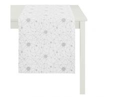 APELT 3009 48X140 88 Tischläufer, Polyester, Silber/weiß