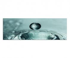 Panoramabild auf Leinwand und Keilrahmen 150x50cm Wasser Wasserloch Wassertropfen