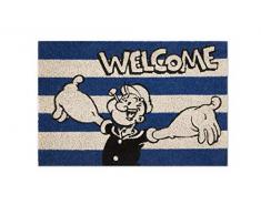 Excelsa Popeye Fußmatte für den Eingangsbereich, Kokosfaser, Blau, 40 x 60 cm