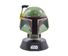 Paladone Star Wars Bobba Fett 3D Icon Light BDP | Offiziell lizenzierte Disney Mandalorian Kultfigur | Empire schlägt zurück | helles Nachtlicht oder Schreibtischlampe, grün