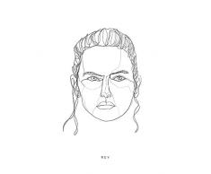 Komar Wandbild Star Wars Classic Force Faces Rey | Kinderzimmer, Jugendzimmer, Dekoration, Kunstdruck | ohne Rahmen | WB104-40x50 | Größe: 40 x 50 cm (Breite x Höhe)