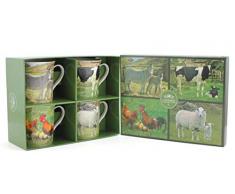 Lesser & Pavey LP93160 Kaffeebecher, Bauernhoftiere, 4 Stück
