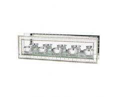 American Atelier 5-teiliges Teelichthalter Set - für Wohnzimmer, Schminktisch oder Kommode - Spiegeloptik Jahrestag, Geburtstag oder Einweihung, 14x4,3