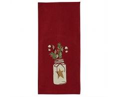 Park Designs Geschirrtuch, Bestickt, Motiv Mason Jar Candy Cane