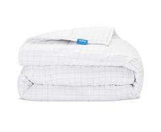 Luna Kinder gewichtete Decke | 10 lbs - 41x60 - Twin Size Bed | 100% Oeko-Tex zertifizierte kühlende Baumwolle & Premium Glasperlen | Graue Schachtel