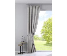 Gardinenbox Vorhang mit Jacquardmusterung und Effektgarn HxB 254x140 cm Taupe »Sivas« Blickdicht verdeckte Schlaufen und Kräuselband Moderne Optik, 20190350
