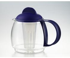 Jenaer Glas Krug mit Sieb - 1,2 l blau