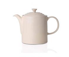 Le Creuset Klassische Teekanne, Rund, 1,3 Liter, Steinzeug, Creme