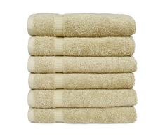 PLS Home Premium Handtücher, 700 g/m², 6 Stück beige