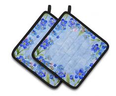 Carolines Treasures CK1703PTHD Myosotis Blumen, 1 Paar Topflappen, Mehrfarbig