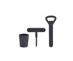 Kikkerland Cast Iron Bar Set, Gusseisen, Schwarz, 23 x 19.5 x 16.5 cm