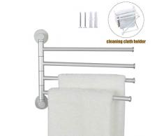 OVOV Handtuchhalter für die Wandmontage, 4 Arme, drehbar, mit gratis Handtuchhalter 12.2 4bar