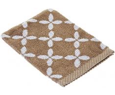 LASA Home Waschlappen, 16 x 21, Collection Shibori, Blumenmuster, Baumwolle, braun, 16 x 21 x 1 cm