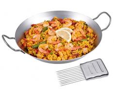 Chg Set 285-67 Eisenpfanne 2 Griffe, 32 cm, inkl. Zugabe Zwiebel-/Gemüsehalter