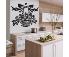 INDIGOS 4052166047043 Wandtattoo W278 Blumen, Korb, Schleife Wandaufkleber 80 x 63 cm, gold