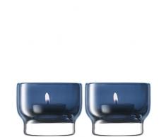 LSA International Teelichthalter, Saphir, H: 6 cm