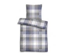 biberna 0003621 Feinbiber Komfort Bettwäsche Garnitur mit Kopfkissenbezug (Baumwolle) 1x 155x220 cm + 1x 80x80 cm, Niagara