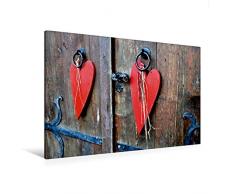 Calvendo Premium Textil-Leinwand 120 cm x 80 cm quer, Zeichen der Liebe | Wandbild, Bild auf Keilrahmen, Fertigbild auf echter Leinwand, Leinwanddruck Menschen Menschen