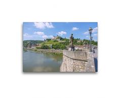 Premium Textil-Leinwand 45 x 30 cm Quer-Format Romantisches Würzburg | Wandbild, HD-Bild auf Keilrahmen, Fertigbild auf hochwertigem Vlies, Leinwanddruck von Hanna Wagner