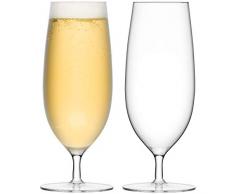 LSA International Bar Pilsner Glas, Glas, klar, 450 ml, Set von 2