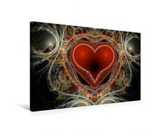 Calvendo Premium Textil-Leinwand 75 cm x 50 cm quer, EIN Motiv aus dem Kalender Ich Liebe Dich 2017 - Deutsch | Wandbild, Bild auf Keilrahmen, Fertigbild auf Herz im Zentrum umgarnt Menschen Menschen