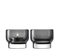 LSA International Teelichthalter, Schiefer, H 6 cm