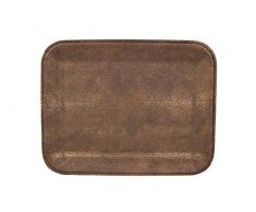 SIGNATURE HOME COLLECTION Tablett, Lederimitat, Braun