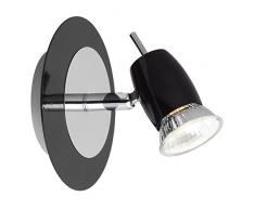 Brilliant Kora Wandspot, Metall, GU10, 40 W, schwarz Glanz, 13 x 12.5 x 11.5 cm