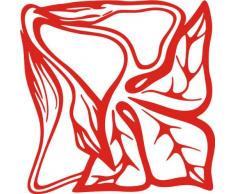 INDIGOS/Wandaufkleber-e59 schönes Blätterwerk Blatt Blüte Blumen Pflanzen Ranke 120x119 cm- rot, Vinyl, 120 x 119 x 1 cm
