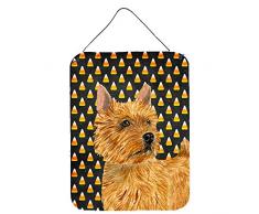Caroline s Treasures Norwich Terrier Candy Corn Halloween Hochformat Wand oder Tür Aufhängen Prints, 40,6 x 30,5 cm Multicolor