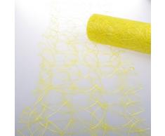 Deko AS GmbH Sizoweb Tischband Wellenschnitt gelb ca. 25 cm Rolle 25 Meter 64W 010-R