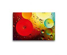 Premium Textil-Leinwand 45 x 30 cm Quer-Format Farbrausch mit Öl und Wasser 03 | Wandbild, HD-Bild auf Keilrahmen, Fertigbild auf hochwertigem Vlies, Leinwanddruck von Veronika Rix