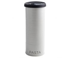 Maxwell & Williams Canister Pasta, 1,7 l, Geschenkbox, Porzellan/Silikon, VC6450 Vorratsdose mit Silikondeckel, schwarz, weiß, 11.5 x 11.5 x 26 cm